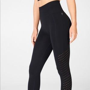 Fabletics High Waisted Perforated 7/8 Leggings
